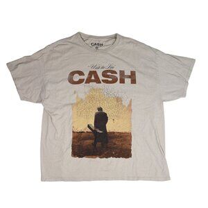 Johnny Cash Walk The Line T-Shirt in Ivory